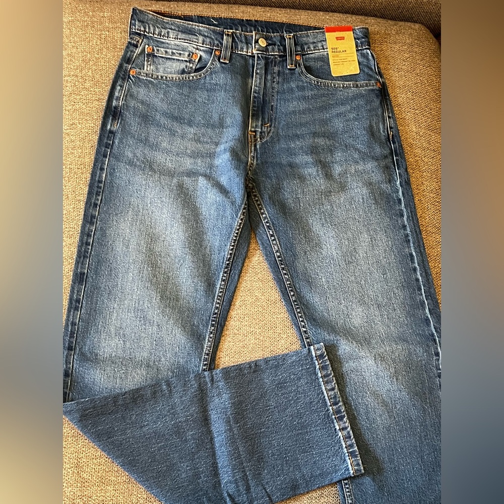 Levi's 505 Straight Blue Jeans 32x34